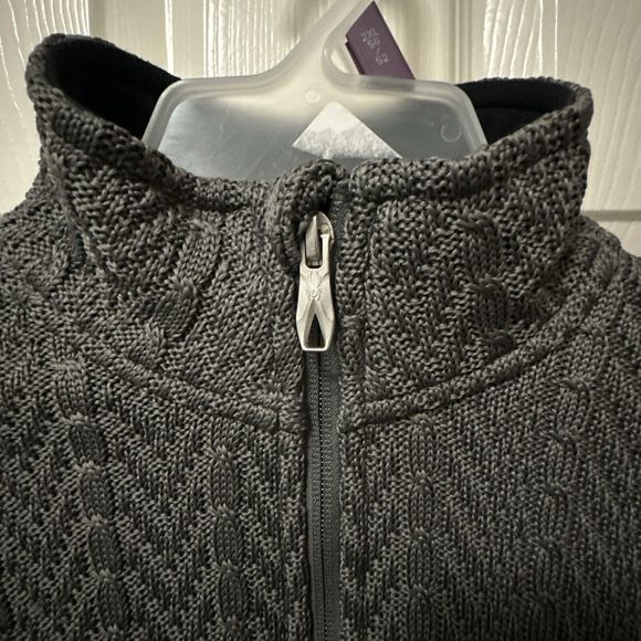 Spyder Jacket Womens Small S Major Cable Stryke Knit Full Zip Patterned Grey - Picture 5 of 11